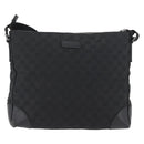 GUCCI GG Canvas Shoulder Bag Black Silver 110054 Auth ka2902-2