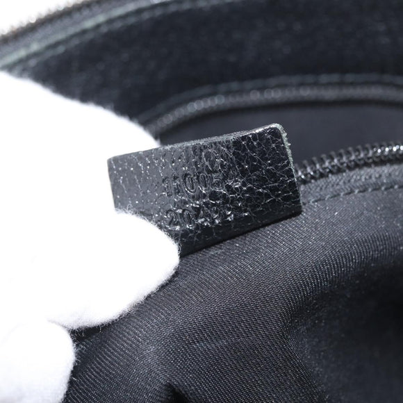 GUCCI GG Canvas Shoulder Bag Black Silver 110054 Auth ka2902
