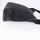 GUCCI GG Canvas Shoulder Bag Black Silver 110054 Auth ka2902-4