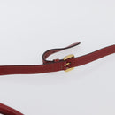 PRADA Handtas Leer 2-weg Rood Goud Auth ka2905-9