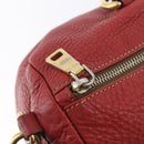 PRADA Handtas Leer 2-weg Rood Goud Auth ka2905-18