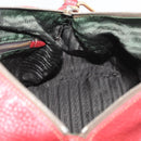 PRADA Handtas Leer 2-weg Rood Goud Auth ka2905-21