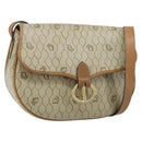 Christian Dior Honeycomb Canvas Shoulder Bag PVC Beige Gold Auth ka2907-1