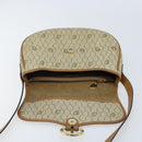 Christian Dior Honeycomb Canvas Shoulder Bag PVC Beige Gold Auth ka2907-11