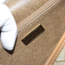 Christian Dior Honeycomb Canvas Shoulder Bag PVC Beige Gold Auth ka2907-18