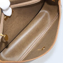 Christian Dior Honeycomb Canvas Shoulder Bag PVC Beige Gold Auth ka2907-12