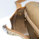 Christian Dior Honeycomb Canvas Shoulder Bag PVC Beige Gold Auth ka2907-20