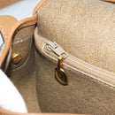 Christian Dior Honeycomb Canvas Shoulder Bag PVC Beige Gold Auth ka2907-21