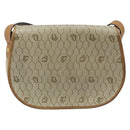 Christian Dior Honeycomb Canvas Shoulder Bag PVC Beige Gold Auth ka2907-2