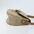 Christian Dior Honeycomb Canvas Shoulder Bag PVC Beige Gold Auth ka2907-3