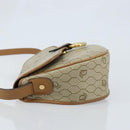Christian Dior Honeycomb Canvas Shoulder Bag PVC Beige Gold Auth ka2907-4