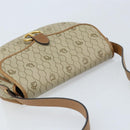 Christian Dior Honeycomb Canvas Shoulder Bag PVC Beige Gold Auth ka2907-6