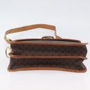 CELINE Macadam Canvas Shoulder Bag PVC Leather Brown Gold Auth ka2908-5