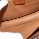 CELINE Macadam Canvas Shoulder Bag PVC Leather Brown Gold Auth ka2908-11