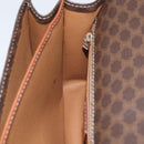 CELINE Macadam Canvas Shoulder Bag PVC Leather Brown Gold Auth ka2908-22