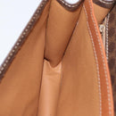 CELINE Macadam Canvas Shoulder Bag PVC Leather Brown Gold Auth ka2908-24