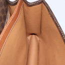 CELINE Macadam Canvas Shoulder Bag PVC Leather Brown Gold Auth ka2908-25