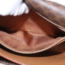 CELINE Macadam Canvas Shoulder Bag PVC Leather Brown Gold Auth ka2908-27