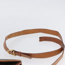 CELINE Macadam Canvas Shoulder Bag PVC Leather Brown Gold Auth ka2908-14