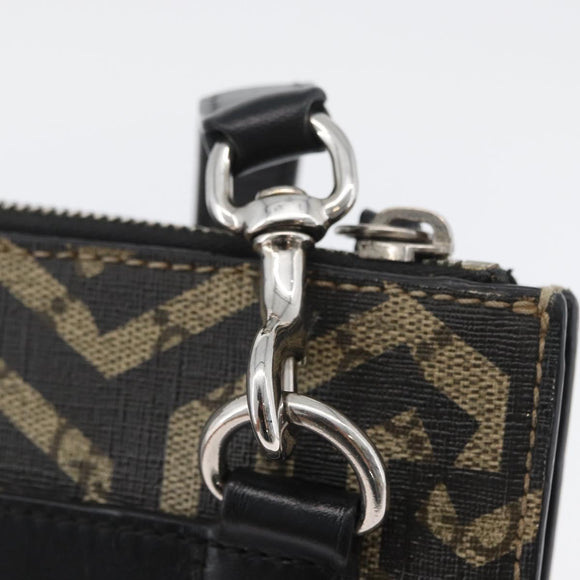 GUCCI GG Caleido Web Sherry Line Bag PVC Beige Silver 429004 Auth ka2910
