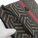 GUCCI GG Caleido Web Sherry Line Bag PVC Beige Silver 429004 Auth ka2910-9
