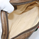 GUCCI GG Supreme Web Sherry Line Bag PVC Beige Gold 89 02 066 Auth ka2912-18