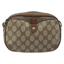 GUCCI GG Supreme Web Sherry Line Bag PVC Beige Gold 89 02 066 Auth ka2912-2