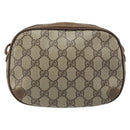 GUCCI GG Supreme Web Sherry Line Bag PVC Beige Gold 89 02 066 Auth ka2912-3