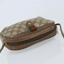 GUCCI GG Supreme Web Sherry Line Bag PVC Beige Gold 89 02 066 Auth ka2912-6