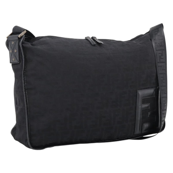FENDI Zucca Canvas Schultertasche Schwarz Original ka2914