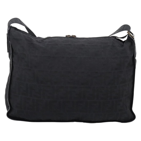 FENDI Zucca Canvas Schultertasche Schwarz Original ka2914