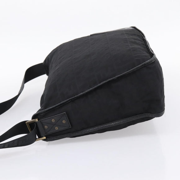 FENDI Zucca Canvas Schultertasche Schwarz Original ka2914