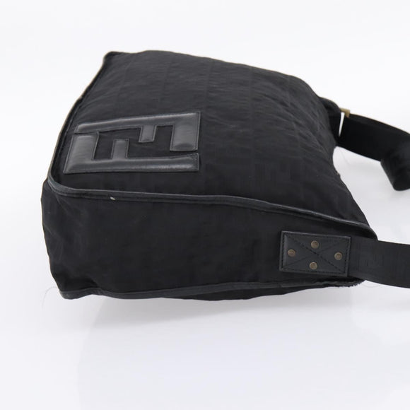 FENDI Zucca Canvas Schultertasche Schwarz Original ka2914