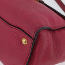PRADA Hand Bag Leather 2way Pink Gold Auth ka2915-16