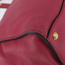 PRADA Hand Bag Leather 2way Pink Gold Auth ka2915-17