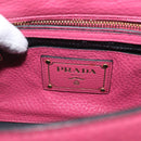 PRADA Hand Bag Leather 2way Pink Gold Auth ka2915-21