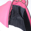 PRADA Hand Bag Leather 2way Pink Gold Auth ka2915-22