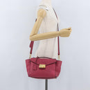 PRADA Hand Bag Leather 2way Pink Gold Auth ka2915-26