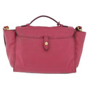 PRADA Hand Bag Leather 2way Pink Gold Auth ka2915-2