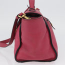 PRADA Hand Bag Leather 2way Pink Gold Auth ka2915-3