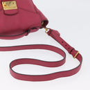 PRADA Hand Bag Leather 2way Pink Gold Auth ka2915-7