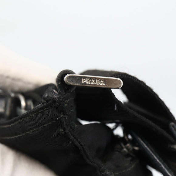 PRADA Shoulder Bag Nylon Black Silver Auth ka2916