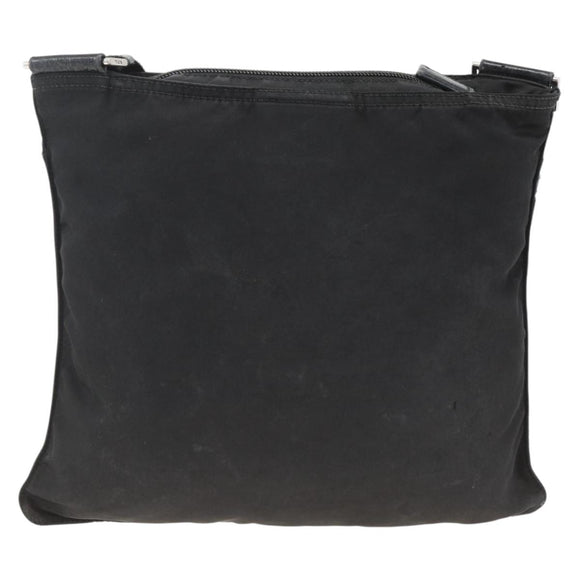 PRADA Shoulder Bag Nylon Black Silver Auth ka2916