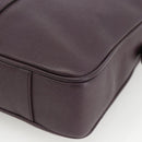 BURBERRY Hand Bag Leather Purple Silver Auth ka2917-9
