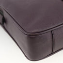 BURBERRY Hand Bag Leather Purple Silver Auth ka2917-14