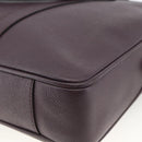 BURBERRY Hand Bag Leather Purple Silver Auth ka2917-15