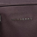 BURBERRY Hand Bag Leather Purple Silver Auth ka2917-17