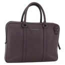 BURBERRY Hand Bag Leather Purple Silver Auth ka2917-1