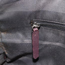BURBERRY Hand Bag Leather Purple Silver Auth ka2917-20
