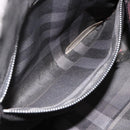 BURBERRY Hand Bag Leather Purple Silver Auth ka2917-21